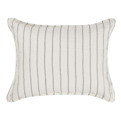 Villa by Classic Home - Kingston 100% Linen Standard Sham , Ivory - 26W - Ivory - V032765 veiw 1