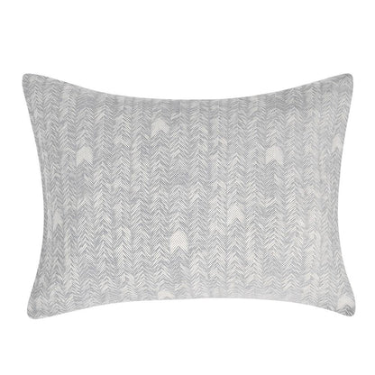Villa by Classic Home - Lana 100% Cotton Gray Embroidered Sham  - 26W - Gray - V140699 veiw 1