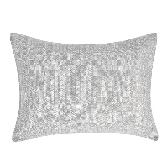 Villa by Classic Home - Lana 100% Cotton Gray Embroidered Sham  - 26W - Gray - V140699 veiw 1