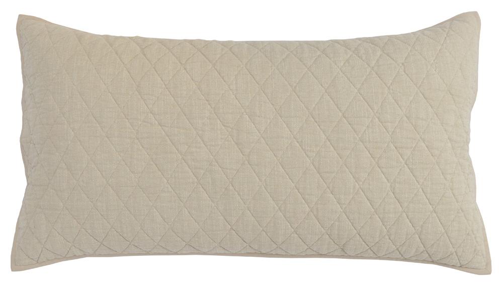 Villa by Classic Home - Lana 100% Cotton Beige King Sham  - 36W - Beige - V180041 veiw 1