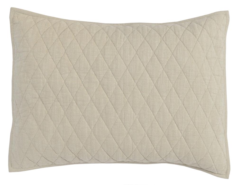 Villa by Classic Home - Lana 100% Cotton Beige Standard Sham  - 26W - Beige - V180042 veiw 1