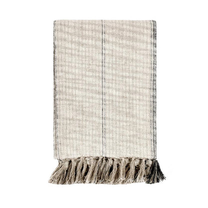 Villa by Classic Home - Lea 50inX 70in Throw Blanket Blanket In Ivory - 50W - Ivory, Black - V230064 veiw 1