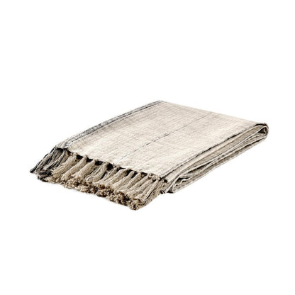 Villa by Classic Home - Lea 50inX 70in Throw Blanket Blanket In Ivory - 50W - Ivory, Black - V230064 veiw 3