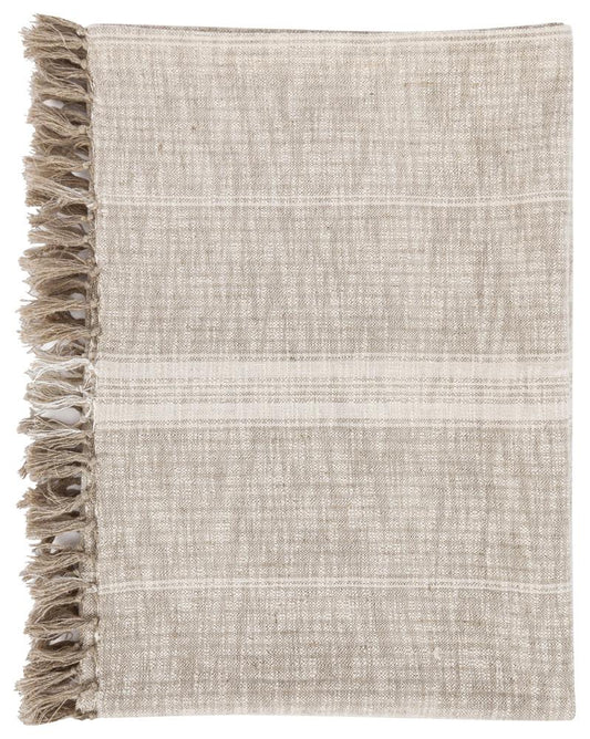 Villa by Classic Home - Lea 50inX 70in Throw Blanket Blanket In Ivory  - 50W - Ivory, Natural - V230067 veiw 2