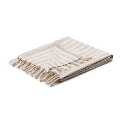 Villa by Classic Home - Linna 100% Cotton Ivory 50inX70in Throw Blanket - 50W - Ivory - V300027 veiw 1