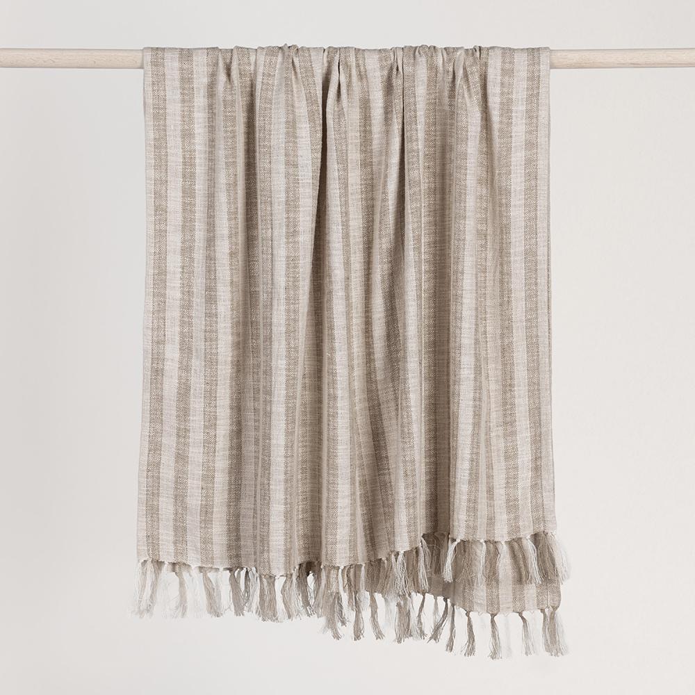 Villa by Classic Home - Linna 100% Cotton Ivory 50inX70in Throw Blanket - 50W - Ivory - V300027 veiw 2