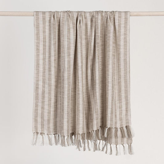 Villa by Classic Home - Linna 100% Cotton Ivory 50inX70in Throw Blanket - 50W - Ivory - V300027 veiw 2