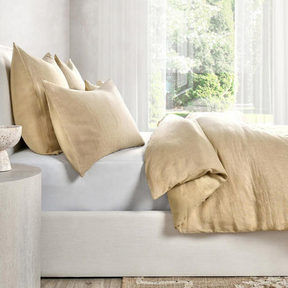 Villa by Classic Home - Paloma Hemp Fabric Ochre Amber King Duvet Set - 108W - Amber - V290197 veiw 4
