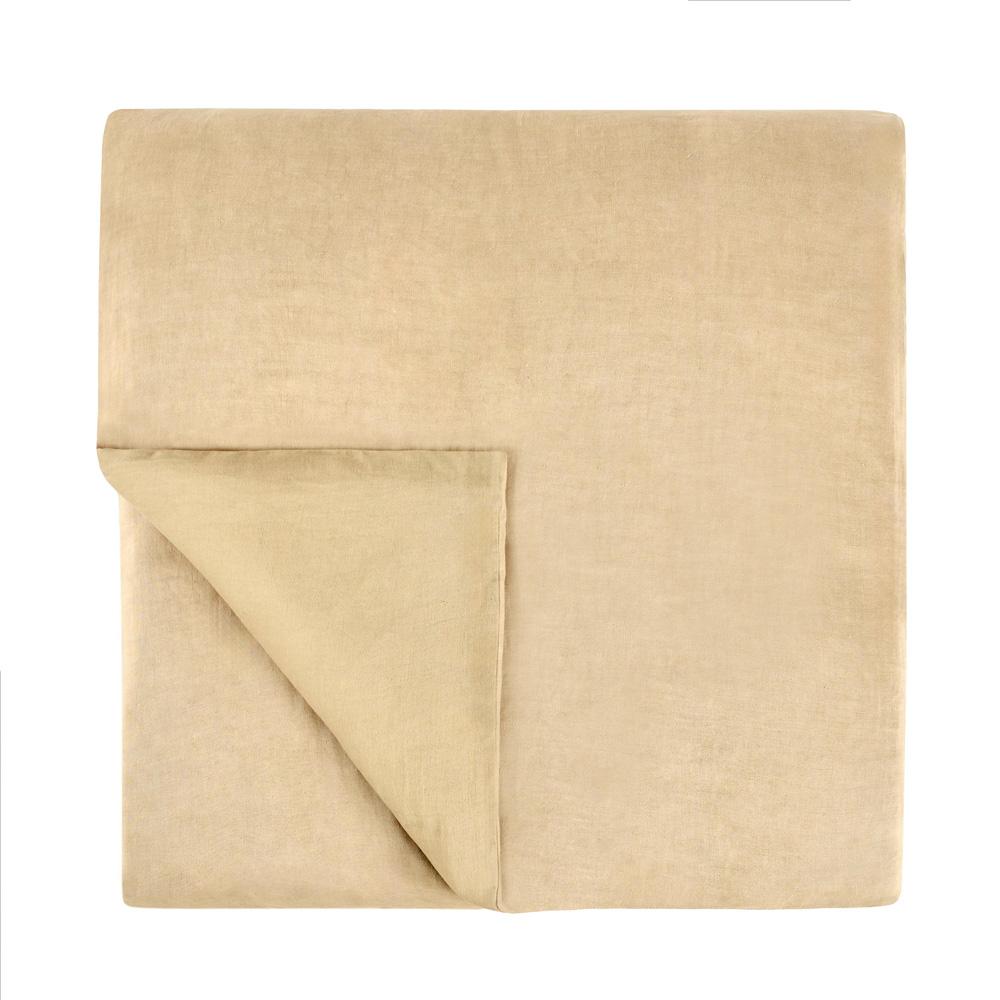 Villa by Classic Home - Paloma Hemp Fabric Ochre Amber Queen Duvet Set - 90W - Amber - V290198 veiw 1