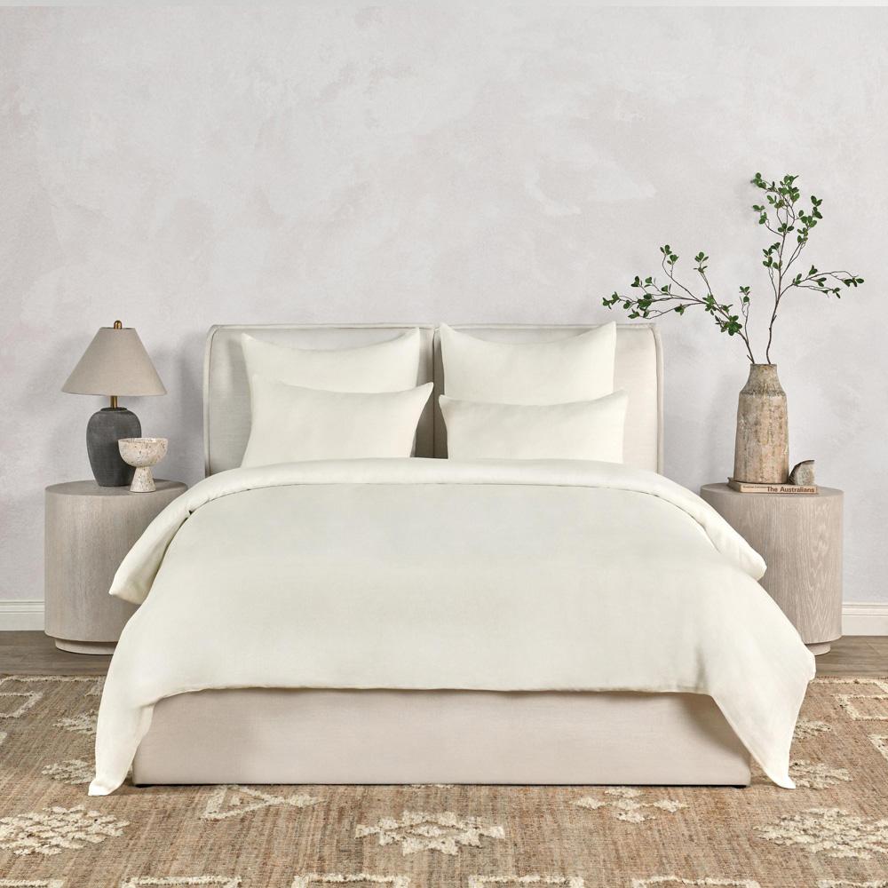 Villa by Classic Home - Paloma Hemp Fabric Ivory Standard Sham - 26W - Ivory - V290206 veiw 4