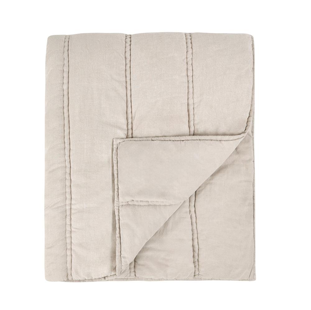 Villa by Classic Home - Rowen Sustainable Fabric Beige King Quilt - 108W - Beige - V290150 veiw 1