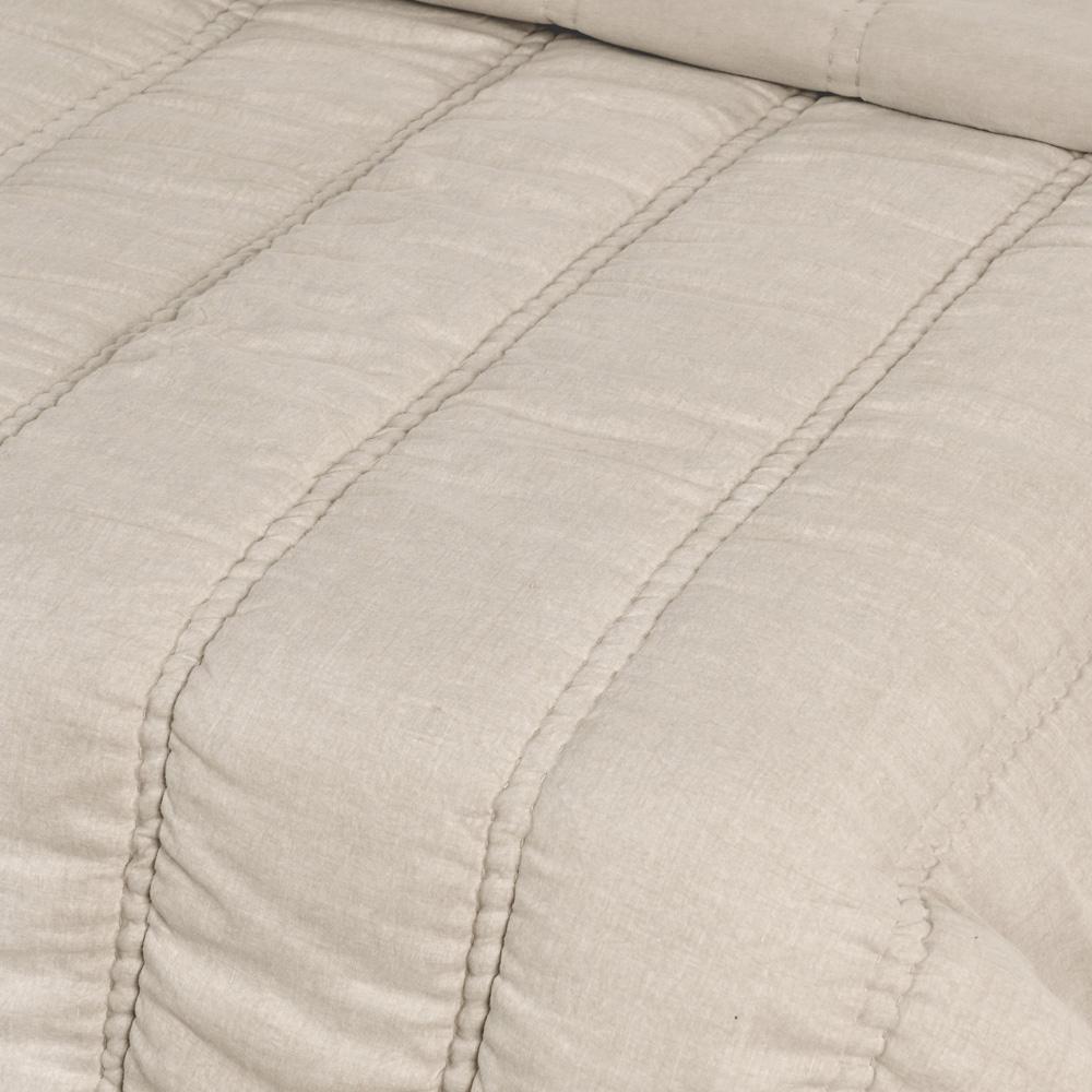 Villa by Classic Home - Rowen Sustainable Fabric Beige King Quilt - 108W - Beige - V290150 veiw 5