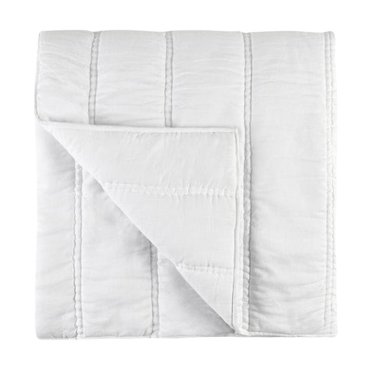 Villa by Classic Home - Rowen Sustainable Fabric Cloud White King Quilt - 108W - White - V290145 veiw 1