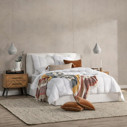 Villa by Classic Home - Rowen Sustainable Fabric Cloud White Euro Sham - 26W - White - V290148 veiw 4