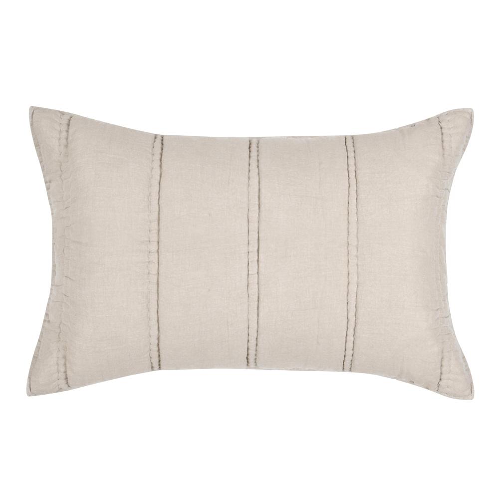 Villa by Classic Home - Rowen Sustainable Fabric Beige King Sham - 36W - Beige - V290152 veiw 1