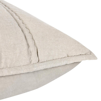 Villa by Classic Home - Rowen Sustainable Fabric Beige Standard Sham - 26W - Beige - V290154 veiw 3