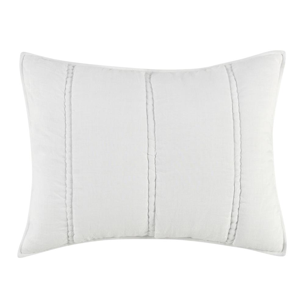 Villa by Classic Home - Rowen Sustainable Fabric Cloud White Standard Sham - 26W - White - V290149 veiw 1