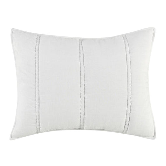 Villa by Classic Home - Rowen Sustainable Fabric Cloud White Standard Sham - 26W - White - V290149 veiw 1