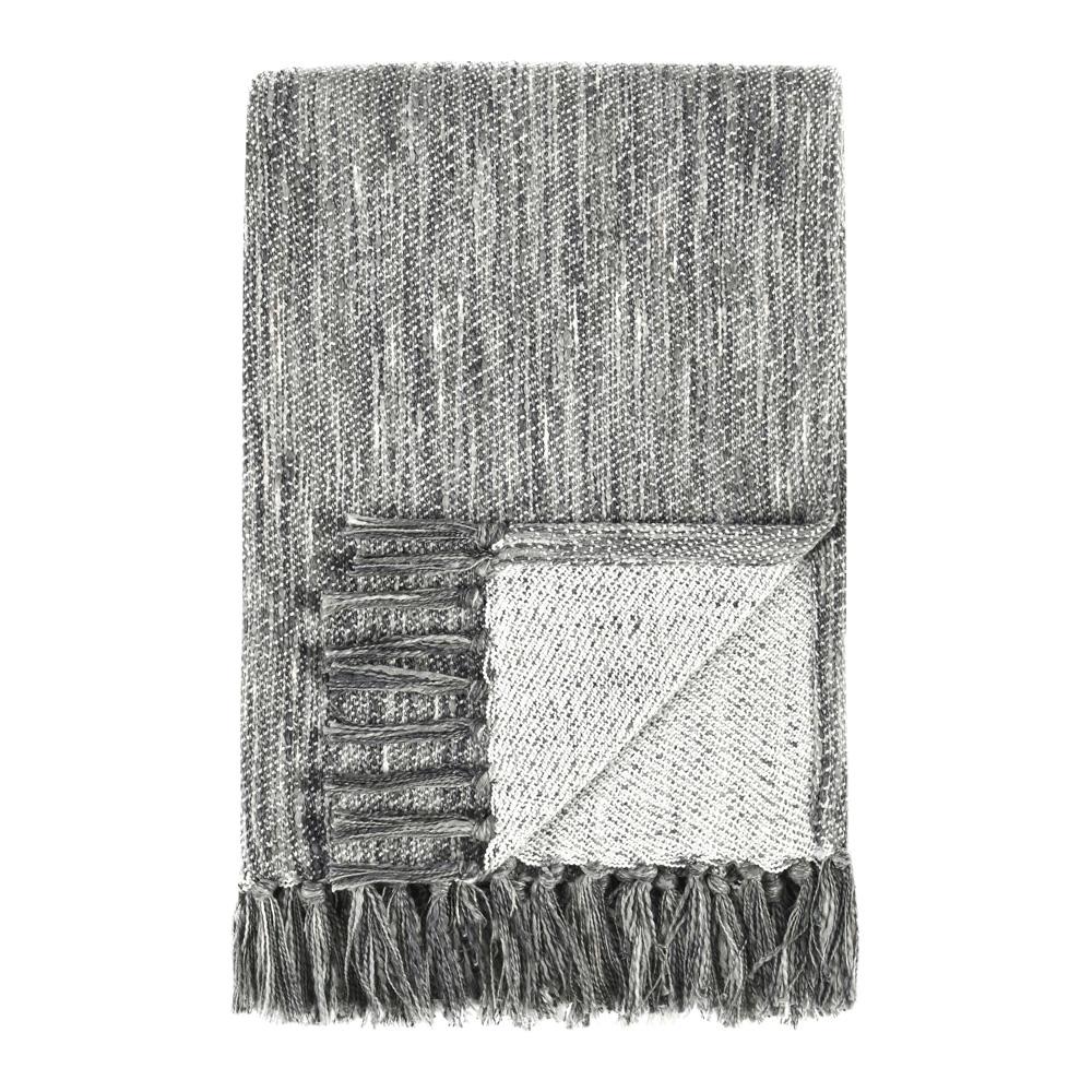 Villa by Classic Home - Tc Sharma Cotton Blend 50inX70in Gray Throw Blanket Blanket - 50W - Gray - V290139 veiw 2
