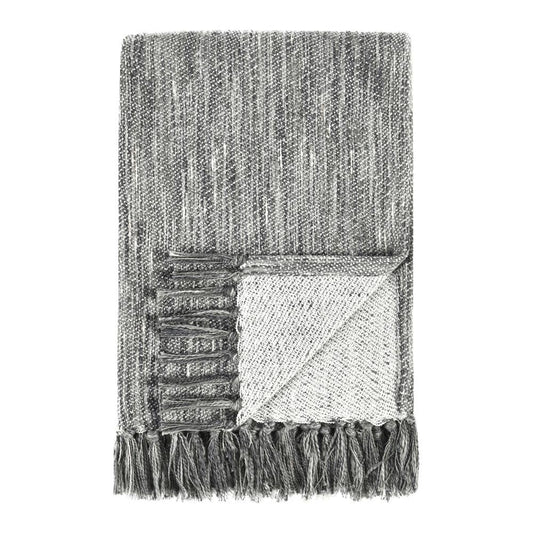 Villa by Classic Home - Tc Sharma Cotton Blend 50inX70in Gray Throw Blanket Blanket - 50W - Gray - V290139 veiw 2