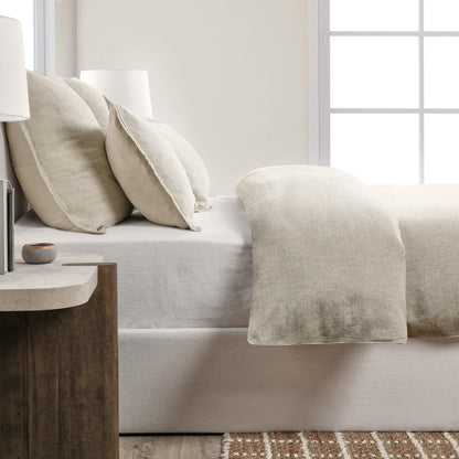 Villa by Classic Home - Talia Cotton Linen Blend Natural Queen Duvet  - 92W - Natural - V250147 veiw 3