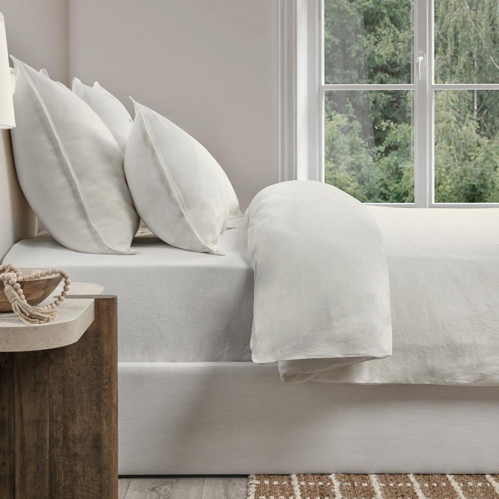 Villa by Classic Home - Talia Cotton Linen Blend Ivory King Duvet  - 108W - Ivory - V250151 veiw 3