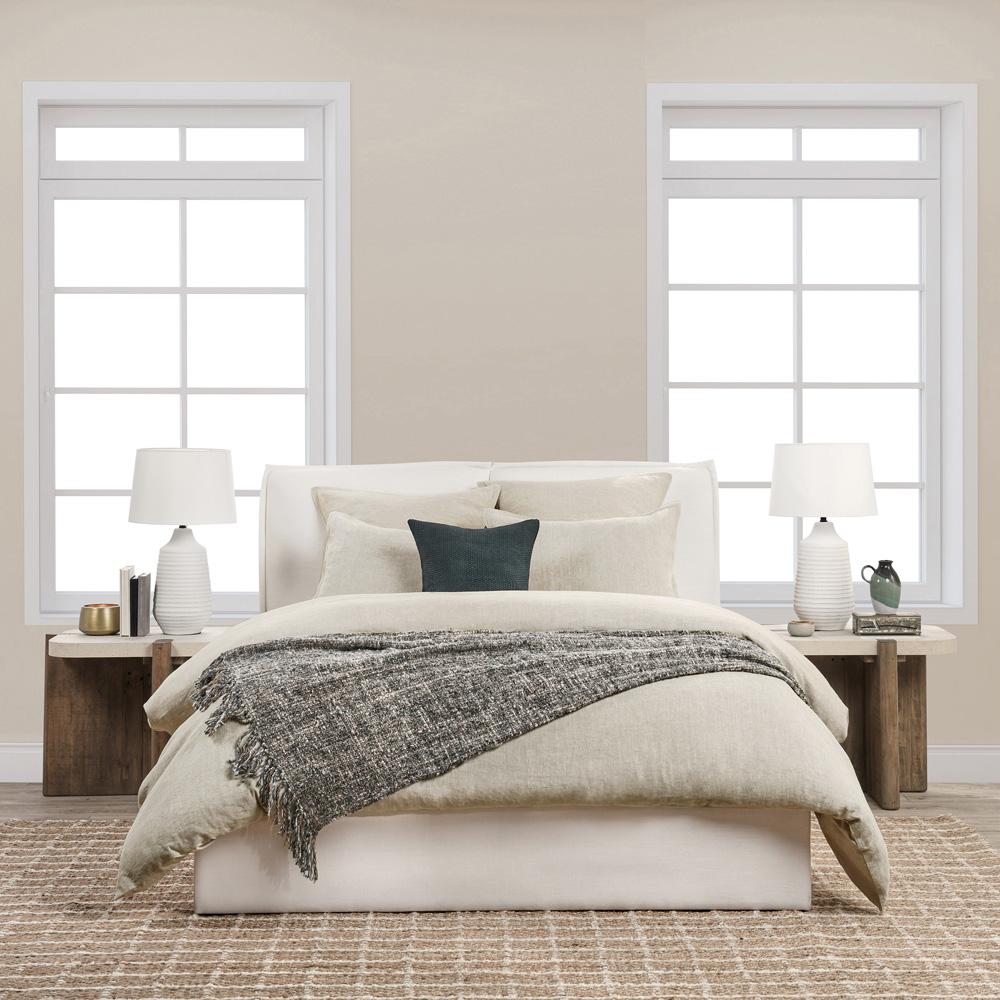 Villa by Classic Home - Talia Cotton Linen Blend Natural King Duvet  - 108W - Natural - V250146 veiw 2