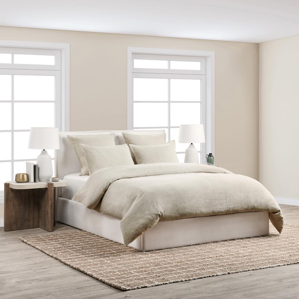 Villa by Classic Home - Talia Cotton Linen Blend Natural Euro Sham  - 26W - Natural - V250148 veiw 4
