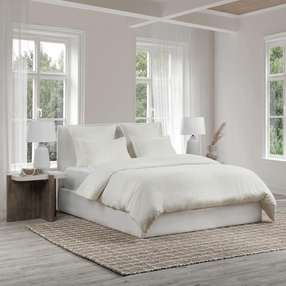 Villa by Classic Home - Talia Cotton Linen Blend Ivory King Sham  - 36W - Ivory - V250155 veiw 4