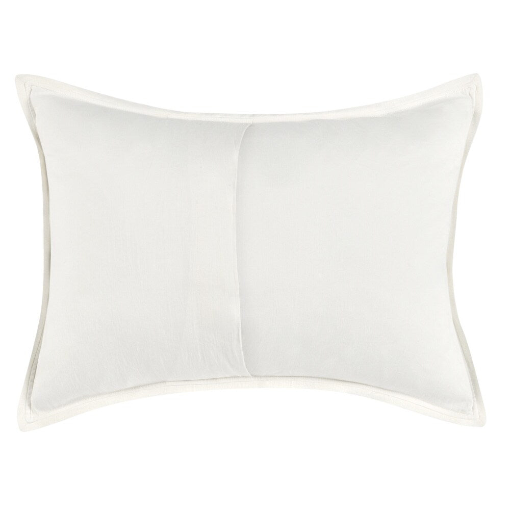 Villa by Classic Home - Talia Cotton Linen Blend Ivory Standard Sham  - 26W - Ivory - V250156 veiw 2
