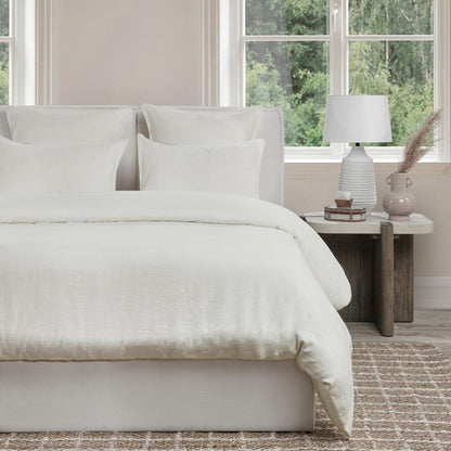 Villa by Classic Home - Talia Cotton Linen Blend Ivory Standard Sham  - 26W - Ivory - V250156 veiw 4