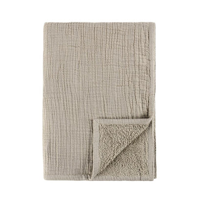 Villa by Classic Home - Tc Cotton Linen Blend Beige 50inX70in Throw Blanket Blanket - 50W - Beige - V270002 veiw 2