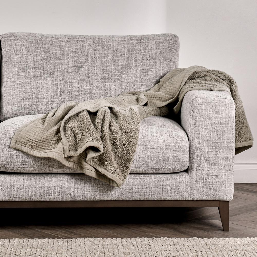 Villa by Classic Home - Tc Cotton Linen Blend Beige 50inX70in Throw Blanket Blanket - 50W - Beige - V270002 veiw 4