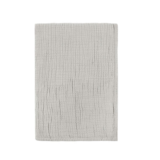 Villa by Classic Home - Tc Cotton Linen Blend Gray 50inX70in Throw Blanket Blanket - 50W - Gray - V270004 veiw 1