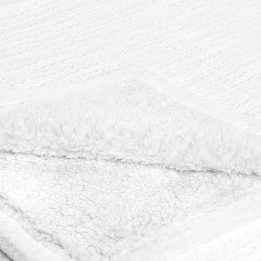 Villa by Classic Home - Tc Cotton Linen Blend White 50inX70in Throw Blanket Blanket - 50W - White - V270003 veiw 3