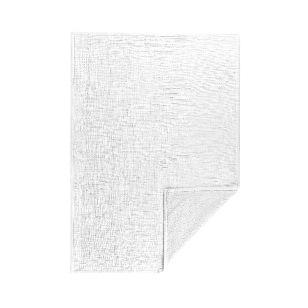 Villa by Classic Home - Tc Cotton Linen Blend White 50inX70in Throw Blanket Blanket - 50W - White - V270003 veiw 5