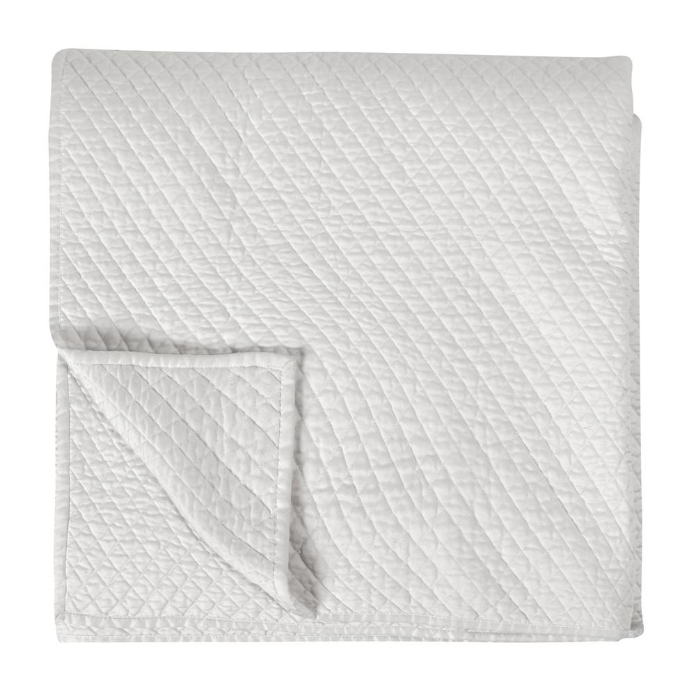 Villa by Classic Home - Winthrop 100% Sateen White King Quilt  - 96W - White - V021547 veiw 1