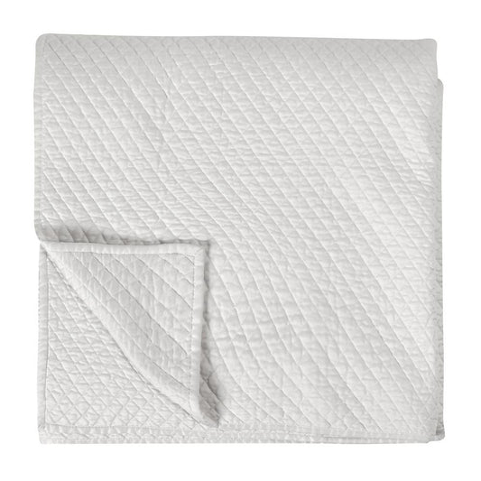 Villa by Classic Home - Winthrop 100% Sateen White King Quilt  - 96W - White - V021547 veiw 1