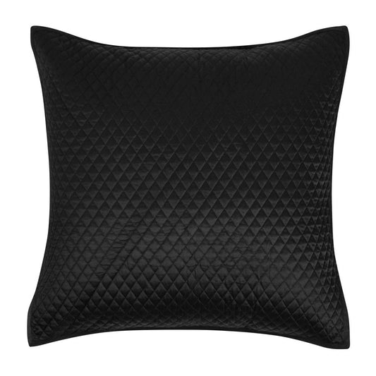 Villa by Classic Home - Winthrop 100% Sateen Black Euro Sham  - 26W - Black - V033465 veiw 1