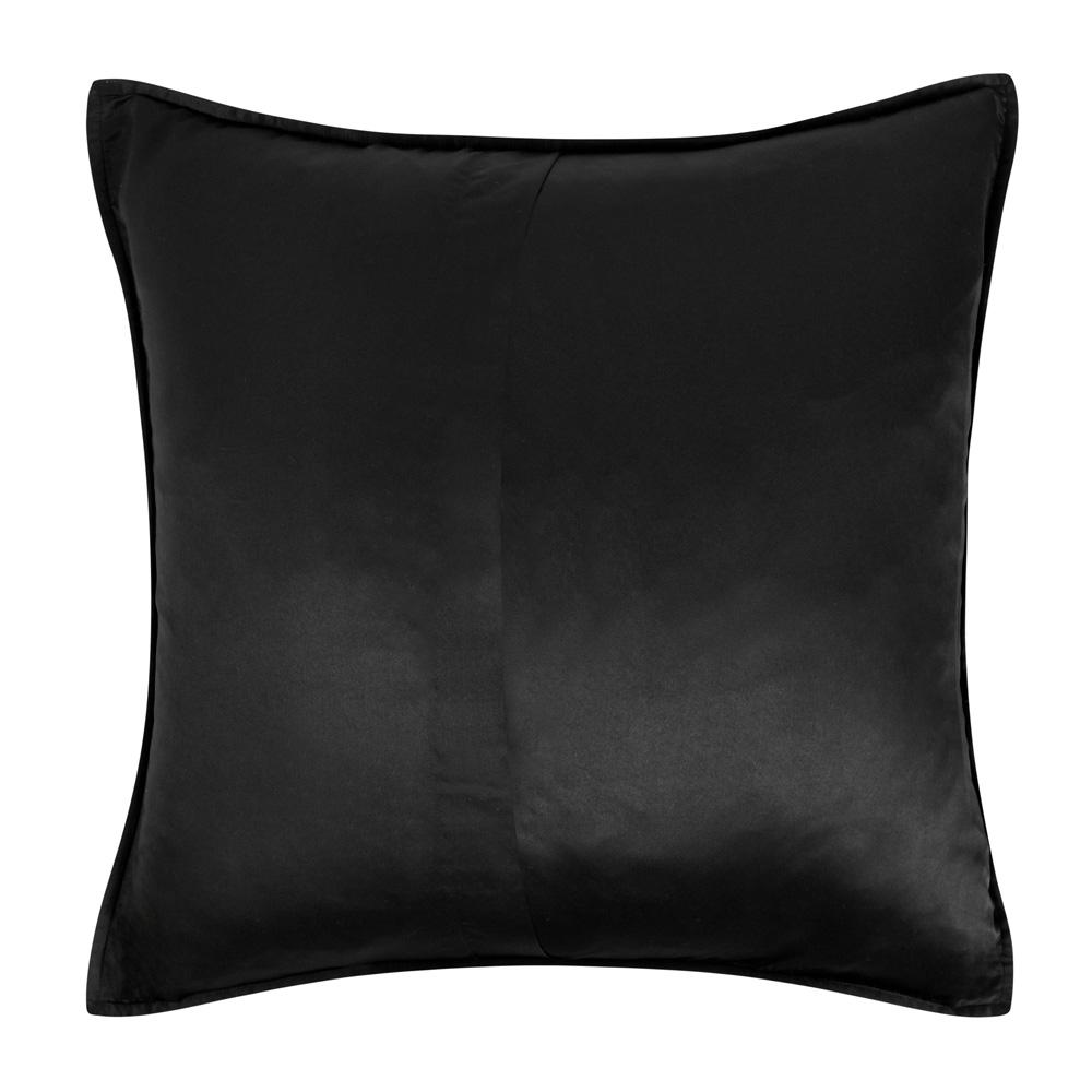 Villa by Classic Home - Winthrop 100% Sateen Black Euro Sham  - 26W - Black - V033465 veiw 2
