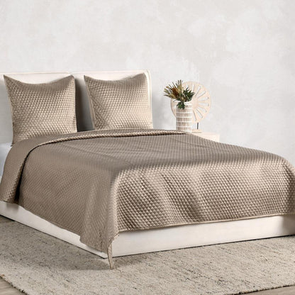 Villa by Classic Home - Winthrop 100% Sateen Natural Euro Sham  - 26W - Natural - V033441 veiw 4