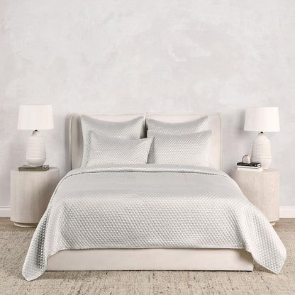 Villa by Classic Home - Winthrop 100% Sateen Silver Standard Sham  - 26W - Silver Gray  - V240102 veiw 4