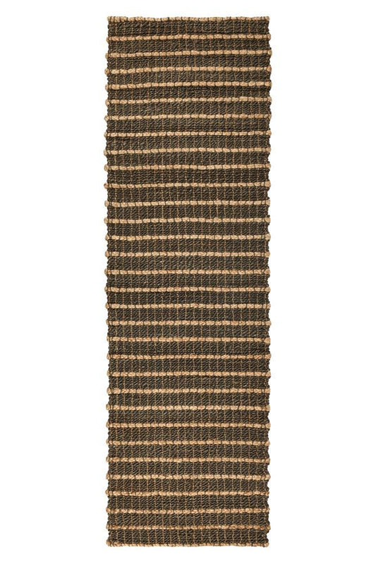 Villa by Classic Home - Alysa 2.6X8 Natural Jute Handwovenmineral Blue Accent Rug - 2.6W - Mineral Blue - 30091003 veiw 1