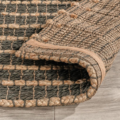 Villa by Classic Home - Alysa 2.6X8 Natural Jute Handwovenmineral Blue Accent Rug - 2.6W - Mineral Blue - 30091003 veiw 3