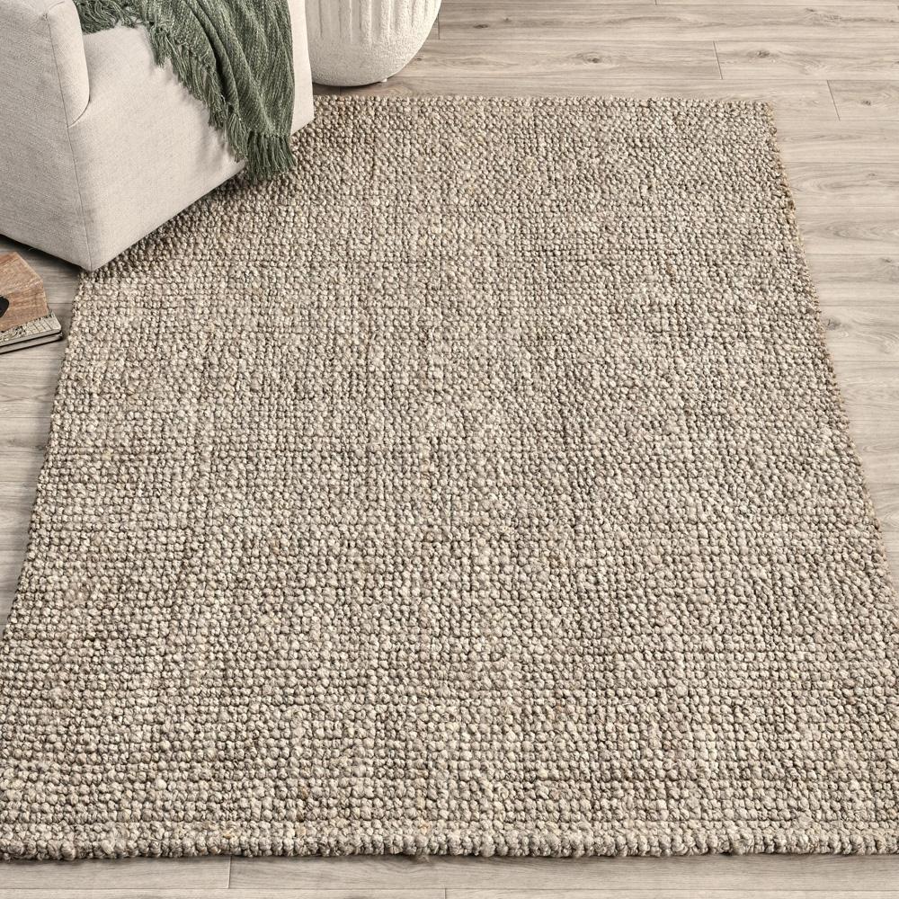 Villa by Classic Home - Annello 10X14 Oatmeal Jute Fabric Area Accent Rug - 10W - Oatmeal Beige - 30091058 veiw 5
