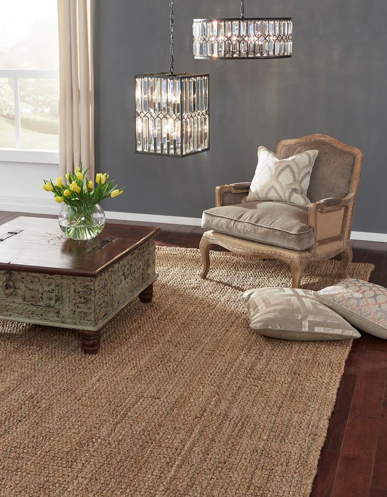 Villa by Classic Home - Annello Handspun Jute Area Rug  - 5W - Soft Sand, Rich Gray - 30063217 veiw 4