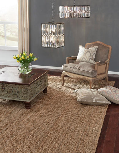 Villa by Classic Home - Annello Handspun Jute Area Rug  - 5W - Soft Sand, Rich Gray - 30063217 veiw 4
