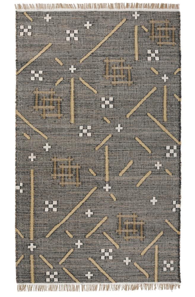 Villa by Classic Home - Belfast Wool Blend Area Rug  - 5W - Black, Multi - 30091494 veiw 1