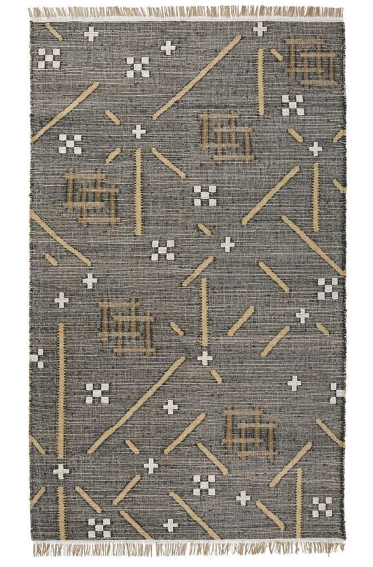 Villa by Classic Home - Belfast Wool Blend Area Rug  - 5W - Black, Multi - 30091494 veiw 1