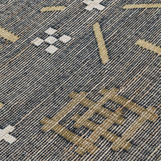 Villa by Classic Home - Belfast 2.6X8 Wool Blend Handwoven Caviar Black Area Rug Runner - 2.6W - Black, Multi - 30091493 veiw 2